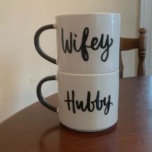 Hubby & Wifey Stackable Mug Set 🌞 3/$10 bundle option 🌞